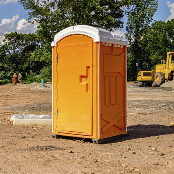 how often are the porta potties cleaned and serviced during a rental period in St James